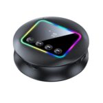 Receptor y transmisor Bluetooth NFC GT77 con luz ambiental, amplificador de audio para automóvil y convertidor de audio