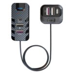 Cargador de coche multifunción YQ2 de 6 puertos para teléfono móvil, carga rápida de 66 W, incluye cable., YQ2