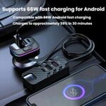 Cargador de coche multifunción YQ2 de 6 puertos para teléfono móvil, carga rápida de 66 W, incluye cable., YQ2 - Imagen 2