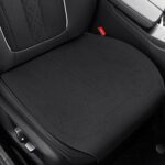 Cojín universal de ante para asiento de coche ZD25A, transpirable, de doble cara, para verano., Front Row Black