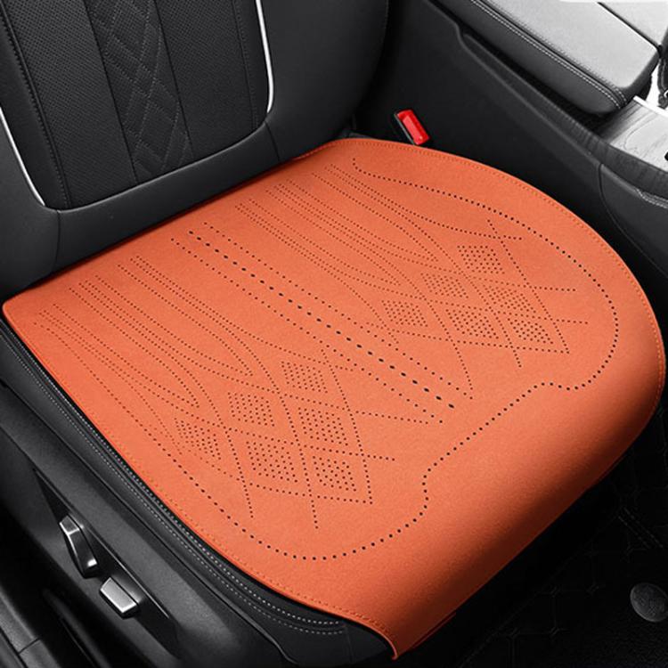 TBD0606739402.jpg Cojín universal de ante para asiento de coche ZD25A, transpirable, de doble cara, para verano., Front Row Orange - Imagen 1