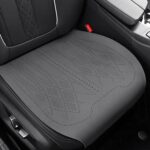 Cojín universal de ante para asiento de coche ZD25A, transpirable, de doble cara, para verano., Front Row Grey