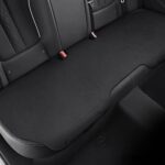 Cojín universal de ante para asiento de coche ZD25A, transpirable, de doble cara, para verano., Back Row Black