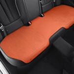 Cojín universal de ante para asiento de coche ZD25A, transpirable, de doble cara, para verano., Back Row Orange