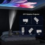 Proyector portátil HY320 Mini Android 11 4K HD con WiFi 6, Bluetooth, rotación de 180 grados y duplicación de pantalla inalámbrica., US Plug - Imagen 3
