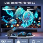 Proyector portátil HY320 Mini Android 11 4K HD con WiFi 6, Bluetooth, rotación de 180 grados y duplicación de pantalla inalámbrica., EU Plug - Imagen 4