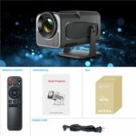 Proyector portátil HY320 Mini Android 11 4K HD con WiFi 6, Bluetooth, rotación de 180 grados y duplicación de pantalla inalámbrica., EU Plug - Imagen 9