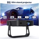 Proyector portátil ultrafino R6 HD 1080P con enfoque automático. Mini proyector para el hogar., US Plug - Imagen 2