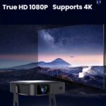 Proyector portátil ultrafino R6 HD 1080P con enfoque automático. Mini proyector para el hogar., AU Plug - Imagen 3