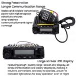 Radio bidireccional inalámbrica para vehículos exteriores TYT TH-9000D de alta potencia, alcance de 1 a 50 km. - Imagen 5
