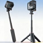 Trípode mini automático desplegable XILETU XS-22, palo selfie, monopié extensible ajustable de 13 a 30 cm para cámaras de acción. - Imagen 2
