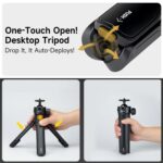 Trípode para selfies XILETU XS-21 con apertura automática al tocar el suelo y rótula metálica universal de 200-402 mm. - Imagen 4