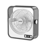 Ventilador de escritorio silencioso F2 con control de velocidad continuo de 100 velocidades, pantalla digital inteligente y luz.