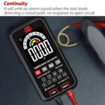 Multímetro digital multifunción, totalmente automático, inteligente y a prueba de quemaduras, con pantalla grande, para medir voltaje, resistencia y frecuencia., TASI TA807A - Imagen 4