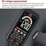 Multímetro digital multifunción, totalmente automático, inteligente y a prueba de quemaduras, con pantalla grande, para medir voltaje, resistencia y frecuencia., TASI TA807B With Capacitance Test - Imagen 6