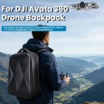 Mochila rígida impermeable para DJI Avata 360, compatible con gafas N3 y mando RC 2, con compartimento para portátil de 17 pulgadas. - Imagen 2