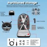 Mochila rígida impermeable para DJI Avata 360, compatible con gafas N3 y mando RC 2, con compartimento para portátil de 17 pulgadas. - Imagen 3