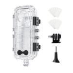 Carcasa sumergible invisible Insta360 X5 de 45 m/147 pies con costuras de 360 ​​grados sin costuras., PC Lens
