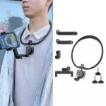 Soporte para cuello POV para teléfono móvil y cámara de acción. Soporte de cuello de liberación rápida con varilla de extensión., Extra Large