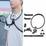 Soporte para cuello POV para teléfono móvil y cámara de acción. Soporte de cuello de liberación rápida con varilla de extensión., Extra Large With Strap