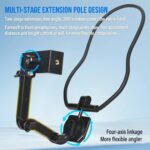 Soporte para cuello POV para teléfono móvil y cámara de acción. Soporte de cuello de liberación rápida con varilla de extensión., Extra Large With Strap - Imagen 3