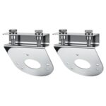 2pcs Car Stainless Steel Under Lamp Bracket Universal Clamp-On Mounting Light Holder For Trucks & Pickups, 45 Degree