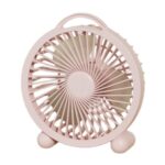 Portable Desktop Fan High-Wind Table Fan For Dormitory & Office, 4 inch Plug-in Pink