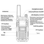 1pair Heavy-Duty IP67 Waterproof Dual PTT Outdoor Shock-Resistant Walkie Talkies, RETEVIS RB48 FRS - Imagen 4