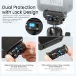 aMagisn Metal Magnetic Quick Release Mount 2.0 Lockable Adapter for DJI Osmo 360/ Action 5 Pro/4/3, For DJI Osmo 360/ Action 5 Pro/4/3 - Imagen 4