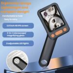 2.8 inch HD Digital Microscope Portable Electronic Repair Magnifier, HM028B - Imagen 2