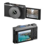 4K Waist-Level Viewfinder Flip-Screen Selfie Mirrorless Digital Camera, Pebbled Texture