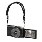 4K Waist-Level Viewfinder Flip-Screen Selfie Mirrorless Digital Camera, Crocodile Leather + Neck Strap