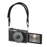 4K Waist-Level Viewfinder Flip-Screen Selfie Mirrorless Digital Camera, Pebbled Texture + Neck Strap