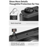 4K Waist-Level Viewfinder Flip-Screen Selfie Mirrorless Digital Camera, Pebbled Texture + Neck Strap - Imagen 8