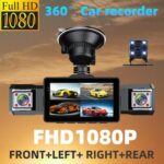 A32 Full HD 1080P Car Dash Camera Infrared Night Vision & Reverse Backup Camera, Front+Left+Right - Imagen 2