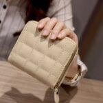 Monedero lindo con cremallera corta para mujer Mini billetera