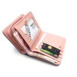 Cartera de gato lindo para mujer, cartera pequeña con cremallera, monedero de cuero PU, tarjetero, Cat Blue - Imagen 3