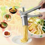 Máquina doméstica de Pasta de acero inoxidable, pequeña máquina Manual de Pasta, máquina de fideos multifunción, Noodle Machine + 7 PCS Mould