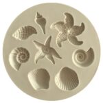 2 uds elemento marino molde estrella de mar Concha modelo silicona pastel Fondant herramienta, Cake Fondant Tool - Imagen 2