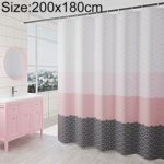 Cortina de ducha geométrica Cortina de baño impermeable para baño, With 200 x Height 180cm
