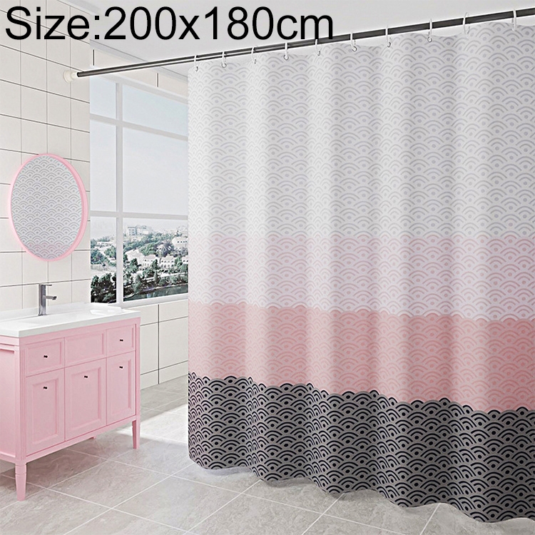 TBD061688217.jpg Cortina de ducha geométrica Cortina de baño impermeable para baño, With 200 x Height 180cm - Imagen 1