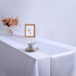 10 Uds. Mantel de satén decoración de mesa para fiesta en casa decoración navideña de boda, 30X275CM