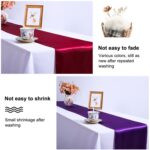 10 Uds. Mantel de satén decoración de mesa para fiesta en casa decoración navideña de boda, 30X275CM - Imagen 5