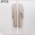 2 uds. Bolsas de almacenamiento transparentes para guardarropa, funda para colgar ropa, traje, cubierta antipolvo con cremallera, 60cmx100cm