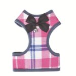 Chaleco a cuadros con lazo ajustable, correa de cuerda para tirar, para gato, perro, mascota, Pink - Imagen 2