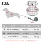 Chaleco a cuadros con lazo ajustable, correa de cuerda para tirar, para gato, perro, mascota, Pink - Imagen 3