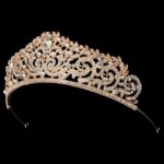 Mujeres nupcial boda joyería Tiaras corona oro cristal diamantes de imitación accesorios diadema Tiaras coronas - Imagen 4