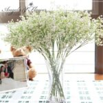 Decoración artificial rústica Mesa para el hogar Flor de boda Plástico Gypsophila Babysbreath