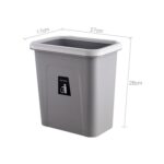 Bote de basura sanitario de plástico colgante montado en la pared, clasificado cuadrado de cocina, 10 Uds., No Cover Pressure Ring - Imagen 4