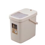 Cubo de plástico para residuos de té para oficina, cubo para residuos de té, tapa de empuje, bote de basura portátil, 7L
